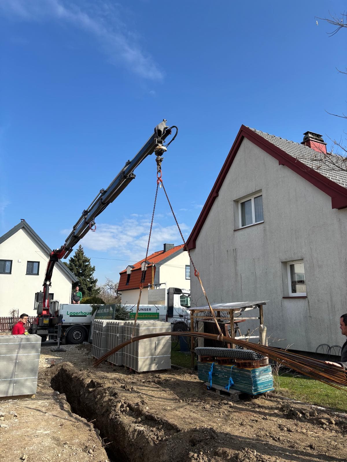 Kundenbaustellen – Materiallieferung – Projektvorschau
